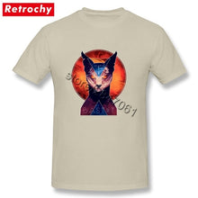Load image into Gallery viewer, Hip Hop Graphic Bastet Cat Goddess Tshirt for Men Tshirt Oversized Eco Cotton O Neck  Tshirt